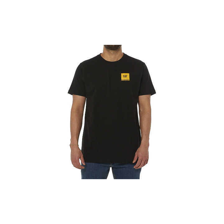 Caterpillar T-Shirts Dubai - Caterpillar Work Restricted Mens - Black GRJTZA342